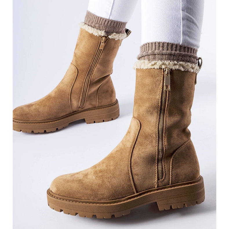 Tan Sheepskin lined boots