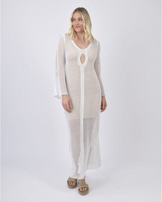 Ble Resort White Netted Dress