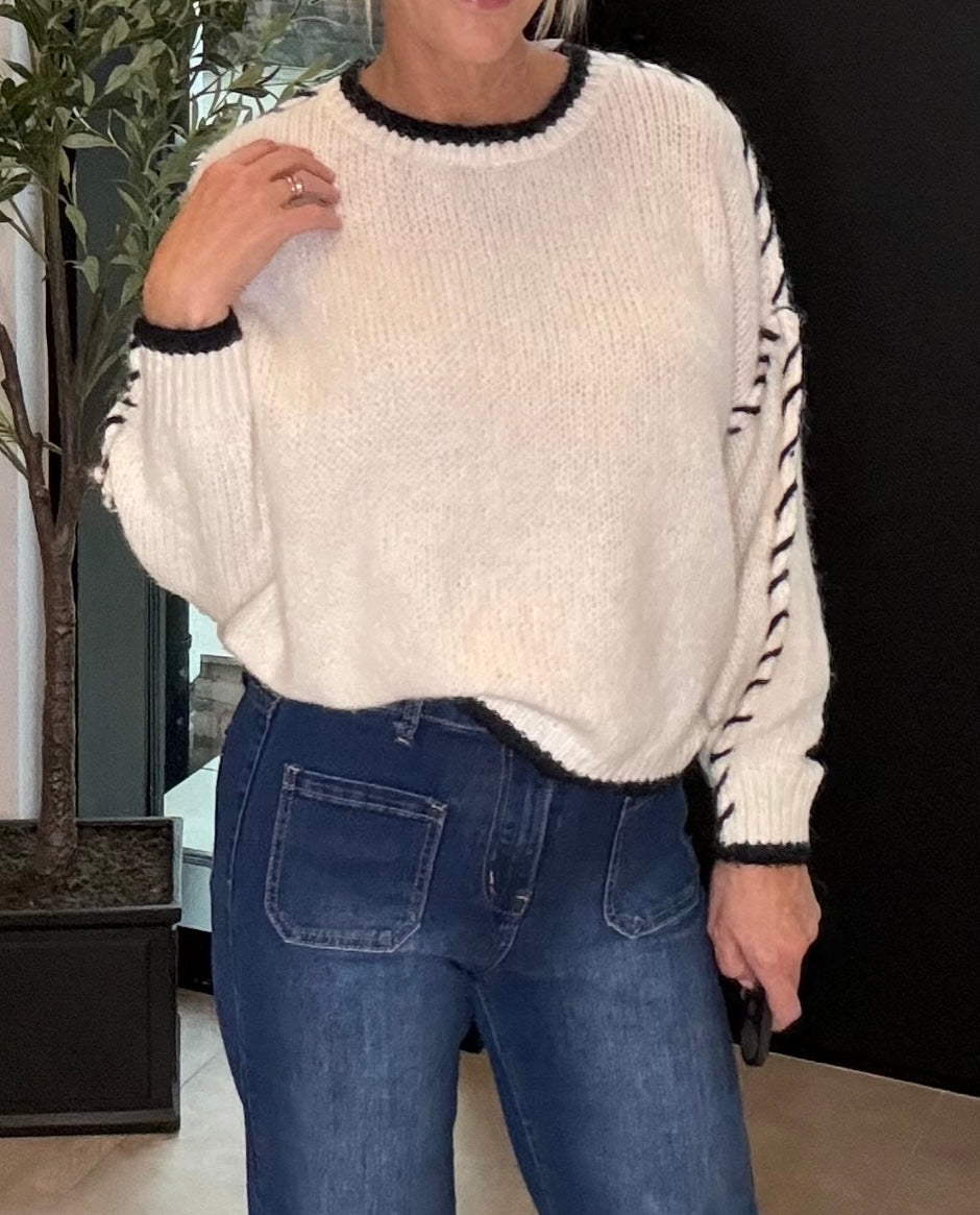 Cream Stitch Jumper