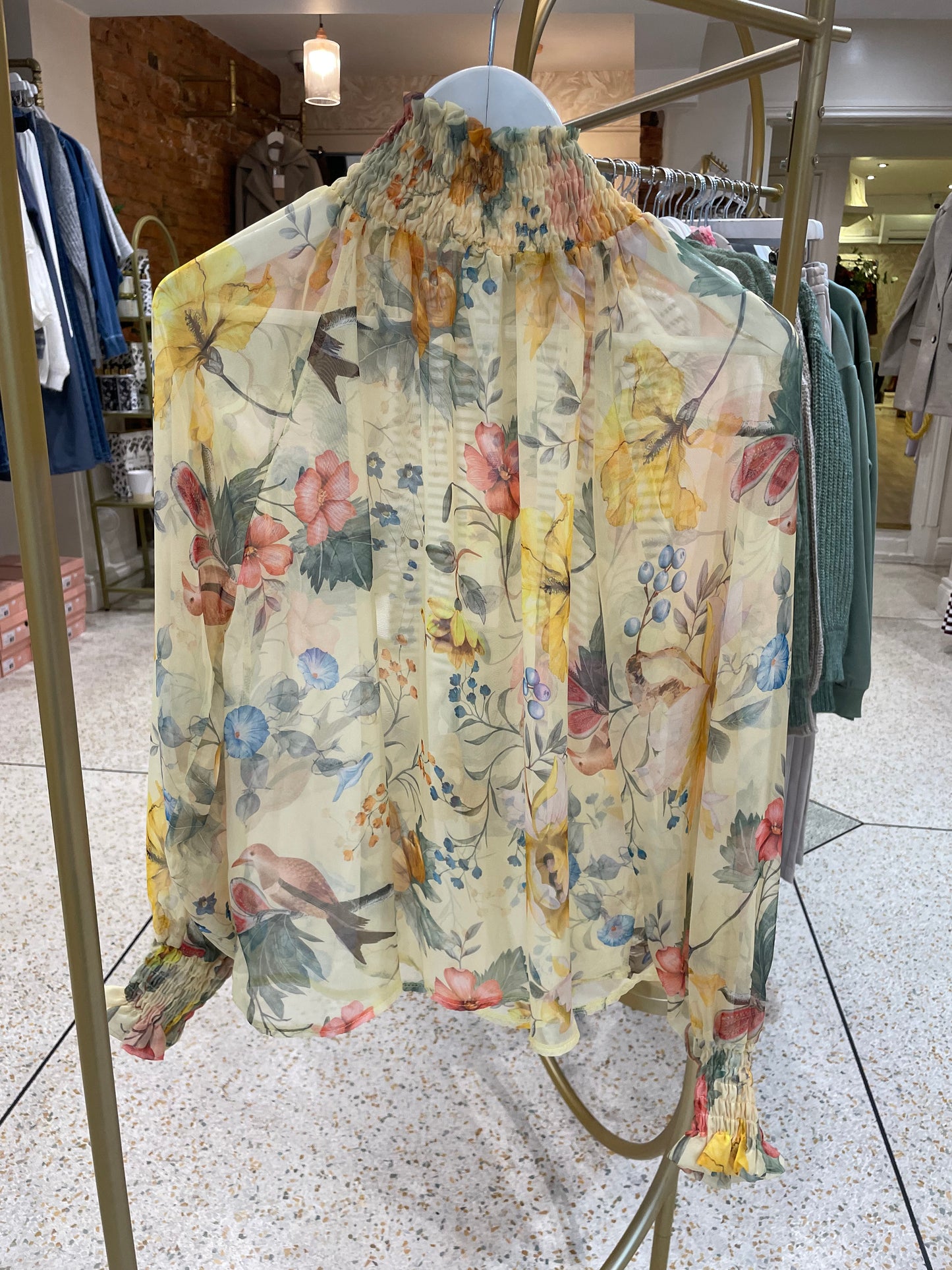 Yellow Floral Blouse