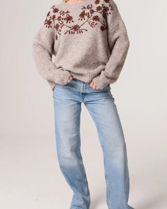 Embroidered Flower Jumper