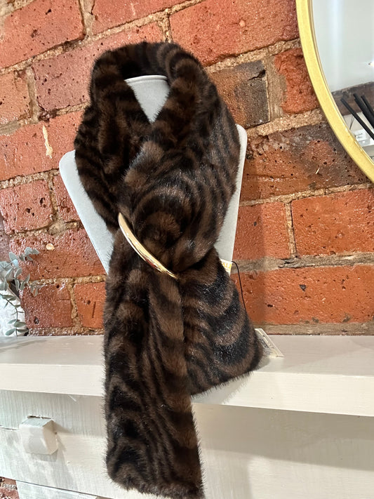 Malissa J Brown Swirl Neck Scarf