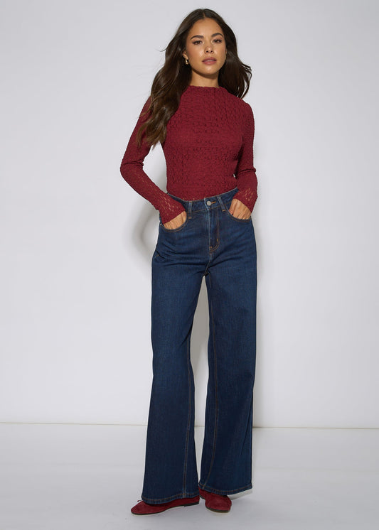 Dark Wash Wide Leg Jeans