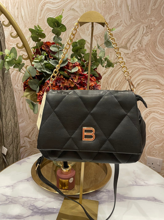 Black B Quilted Bag