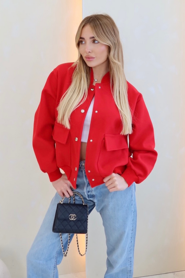 Red Bomber Jacket