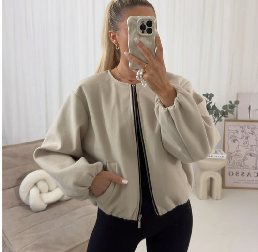 Zara Stone Bomber Jacket