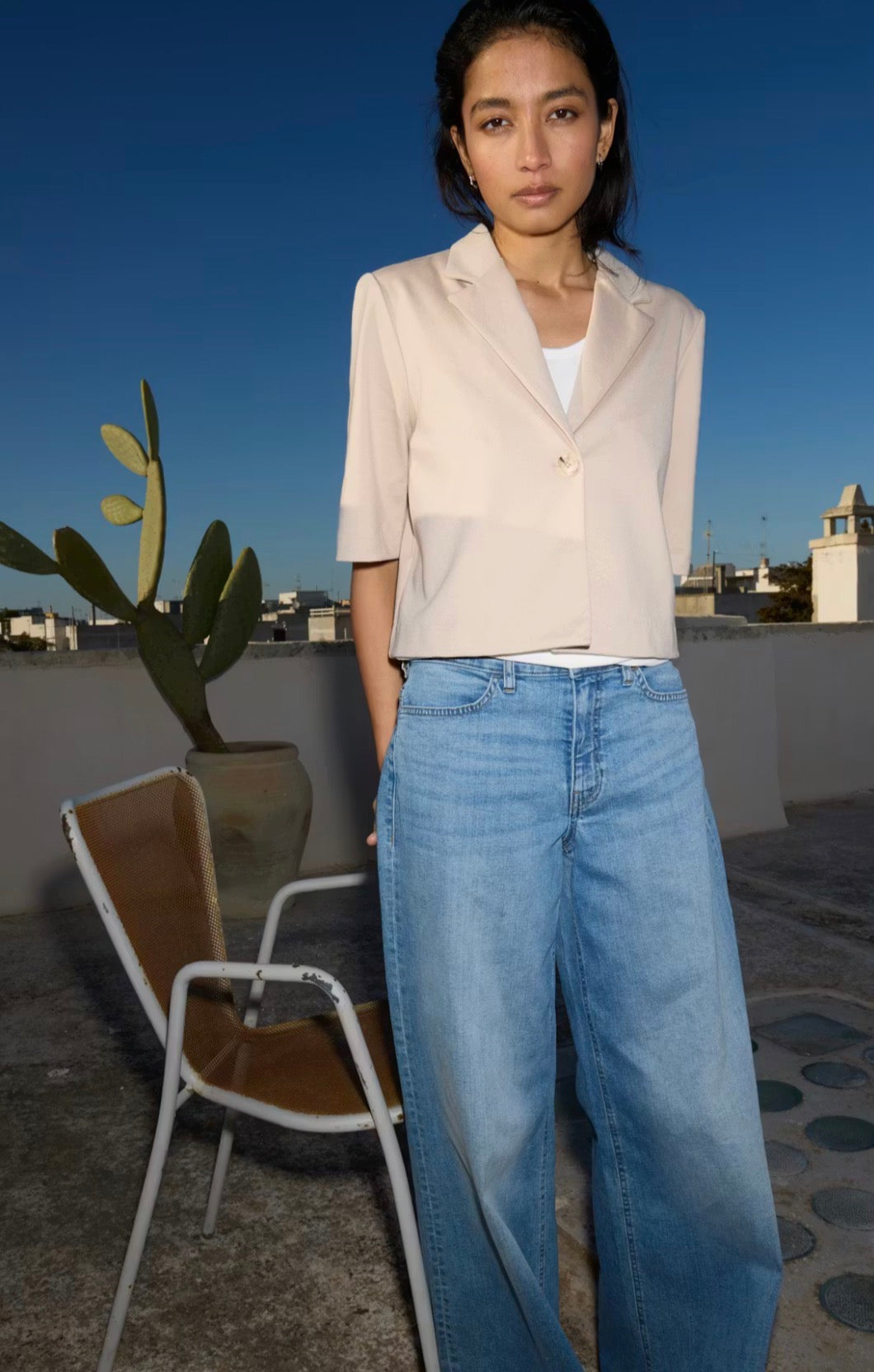Ichi Ihkate Cropped Blazer