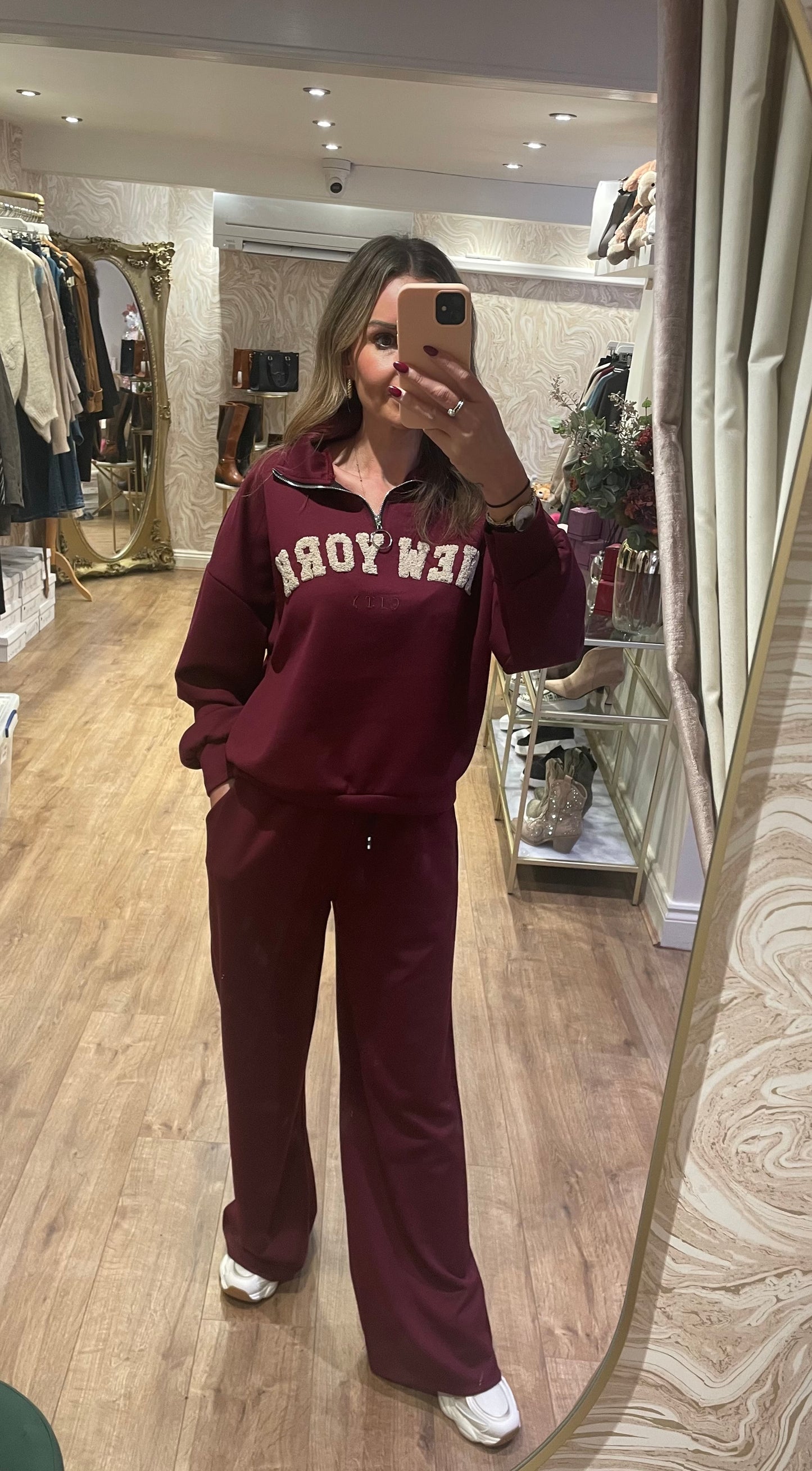 New York Burgundy Tracksuit