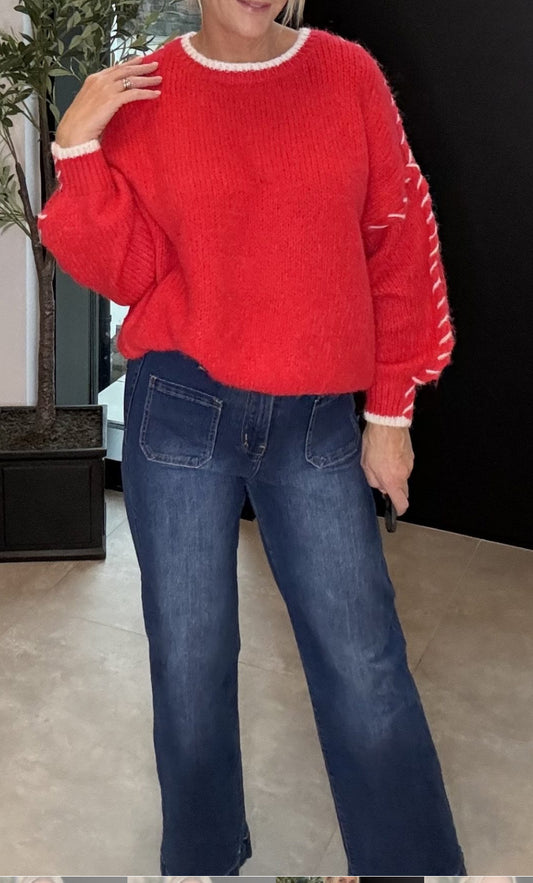 Red Stitch Jumper