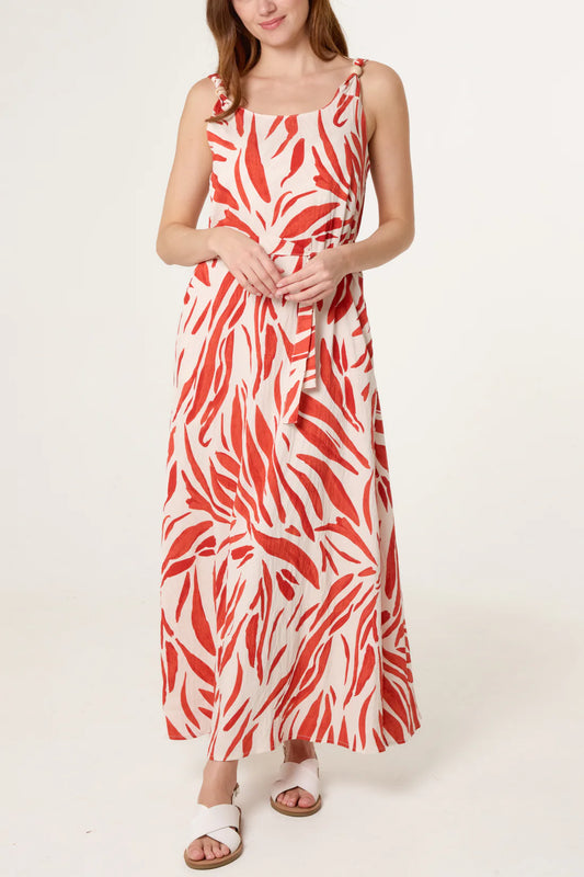 Orange Palm Dress