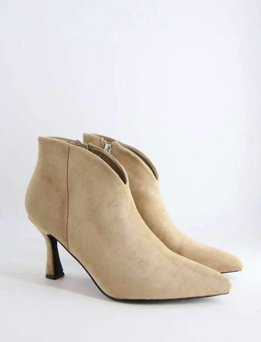 Stone Suede Shoe Boot