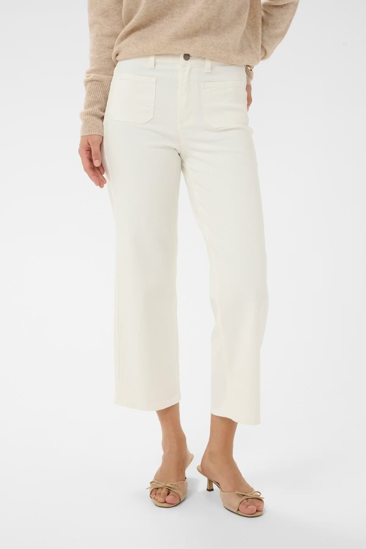 Kaffe Kabrook Chalk Cropped Jeans