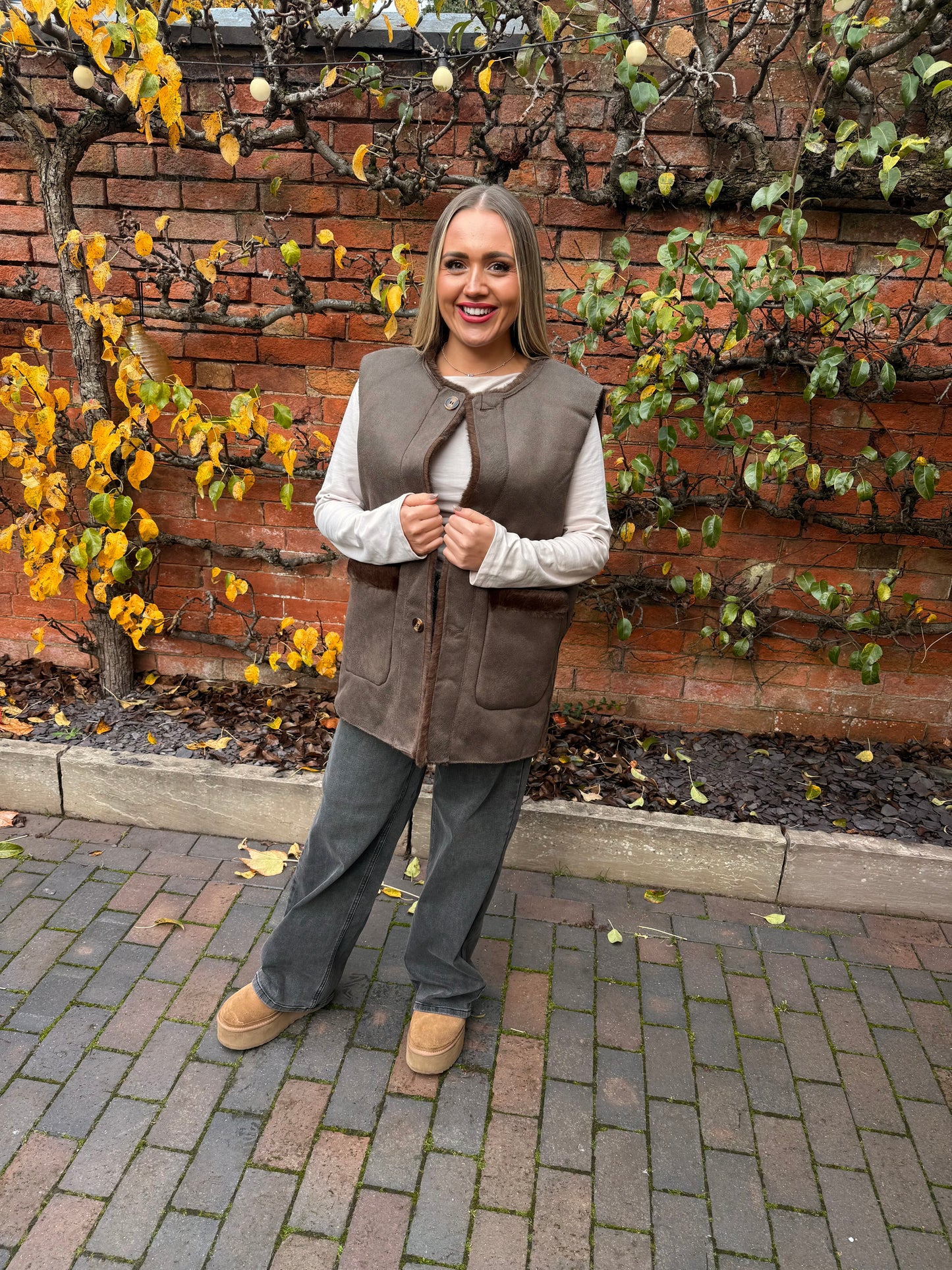 Malissa J Reversible Suede/Fur Gilet