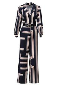 K Design B331 Navy & Wine Jumpsuit