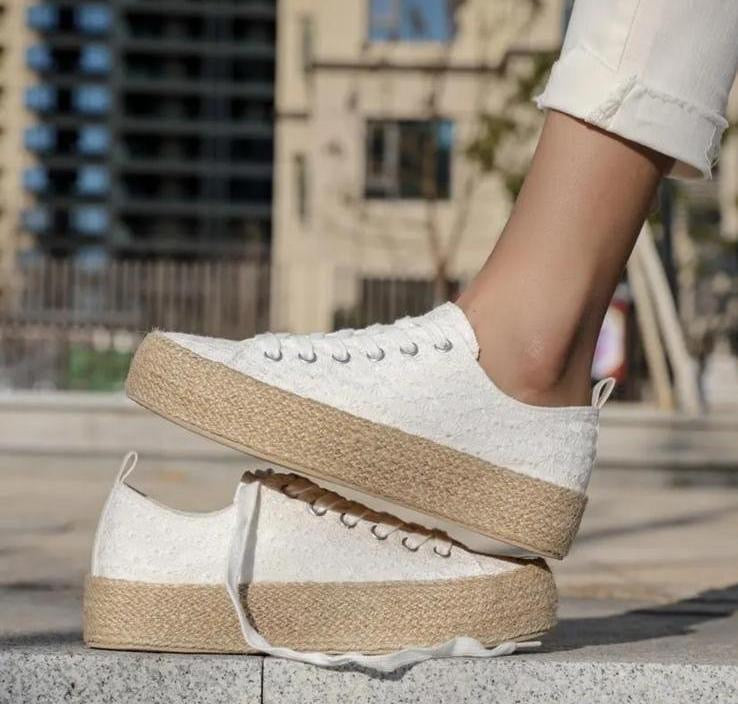 White Espadrille Trainers