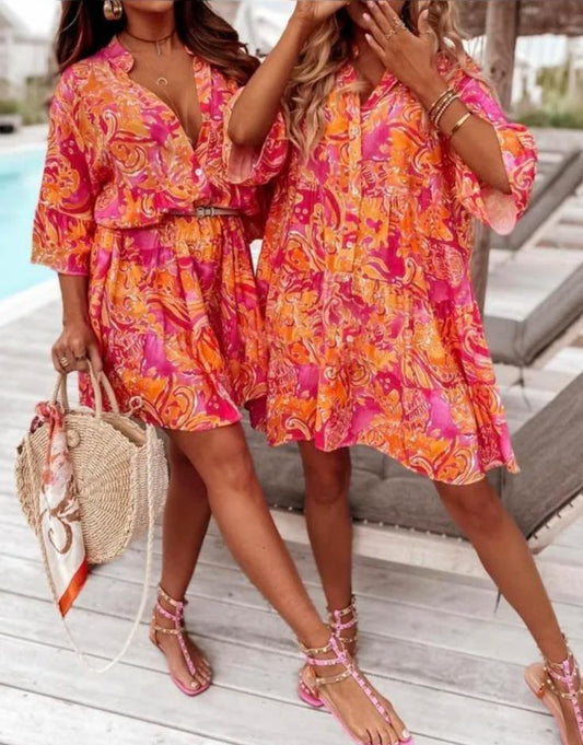 Orange Tee Dress