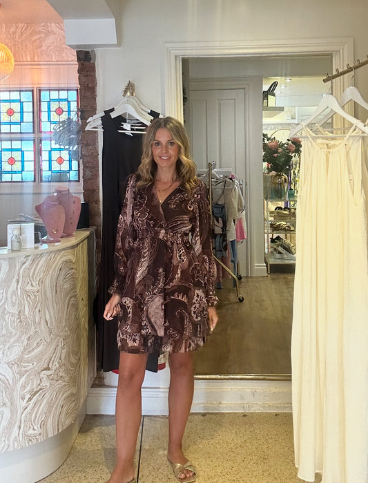 Chocolate Paisley Dress