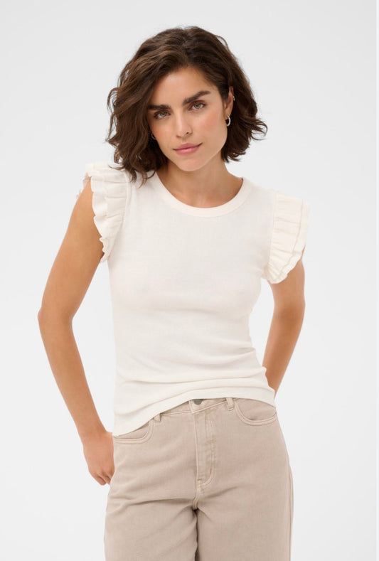 Kaffe Flounce Top Chalk