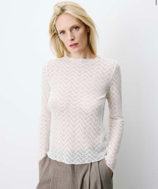 Grace & Mila Aube Lace Top Ecru