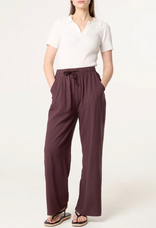 Brown Linen Trousers