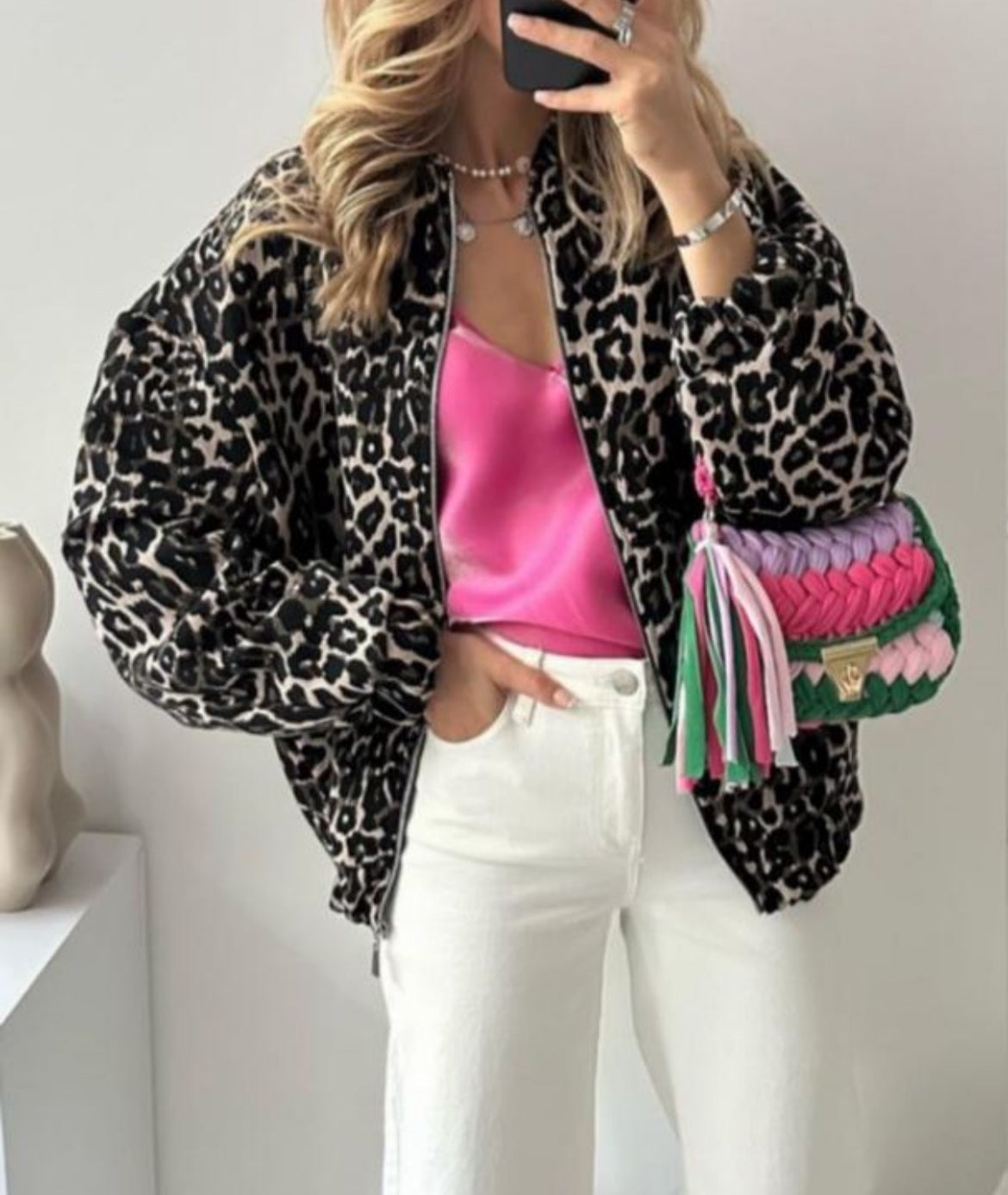 Leopard Bomber Jacket