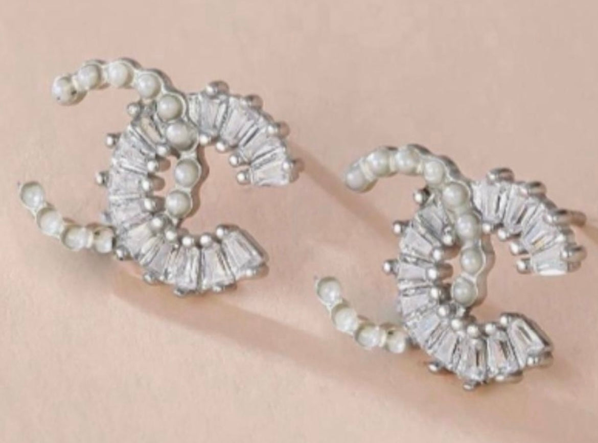 CC Pearl Earrings