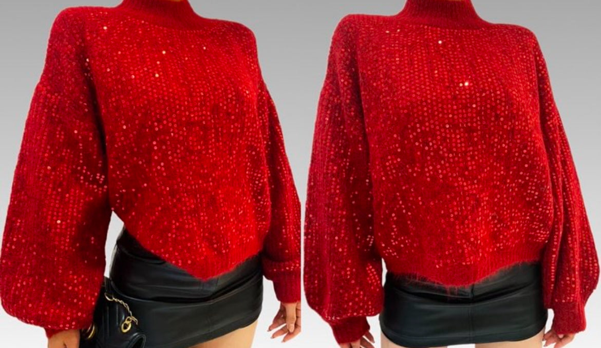 Red Sequin Jumper