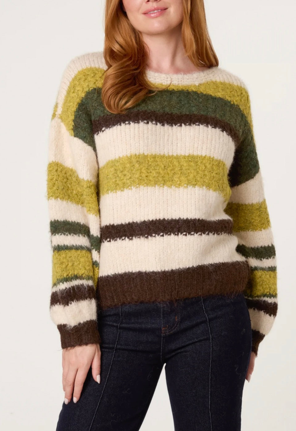 Green Striped Jumper