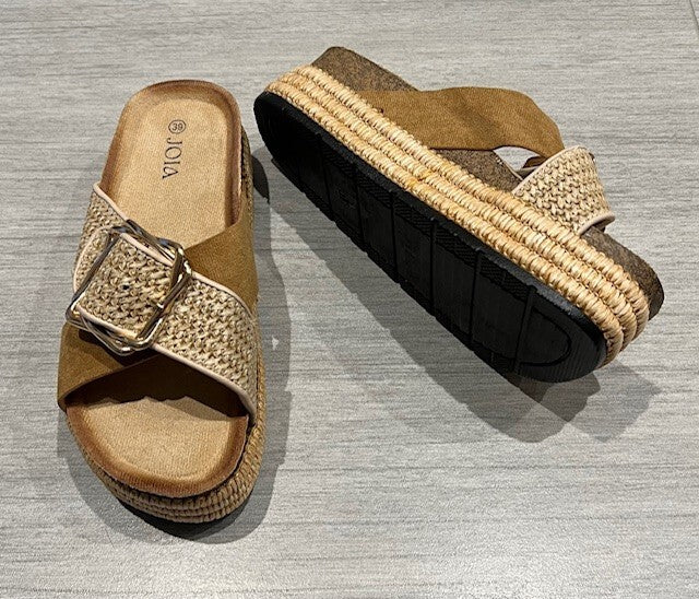 Woven Buckle Sandals