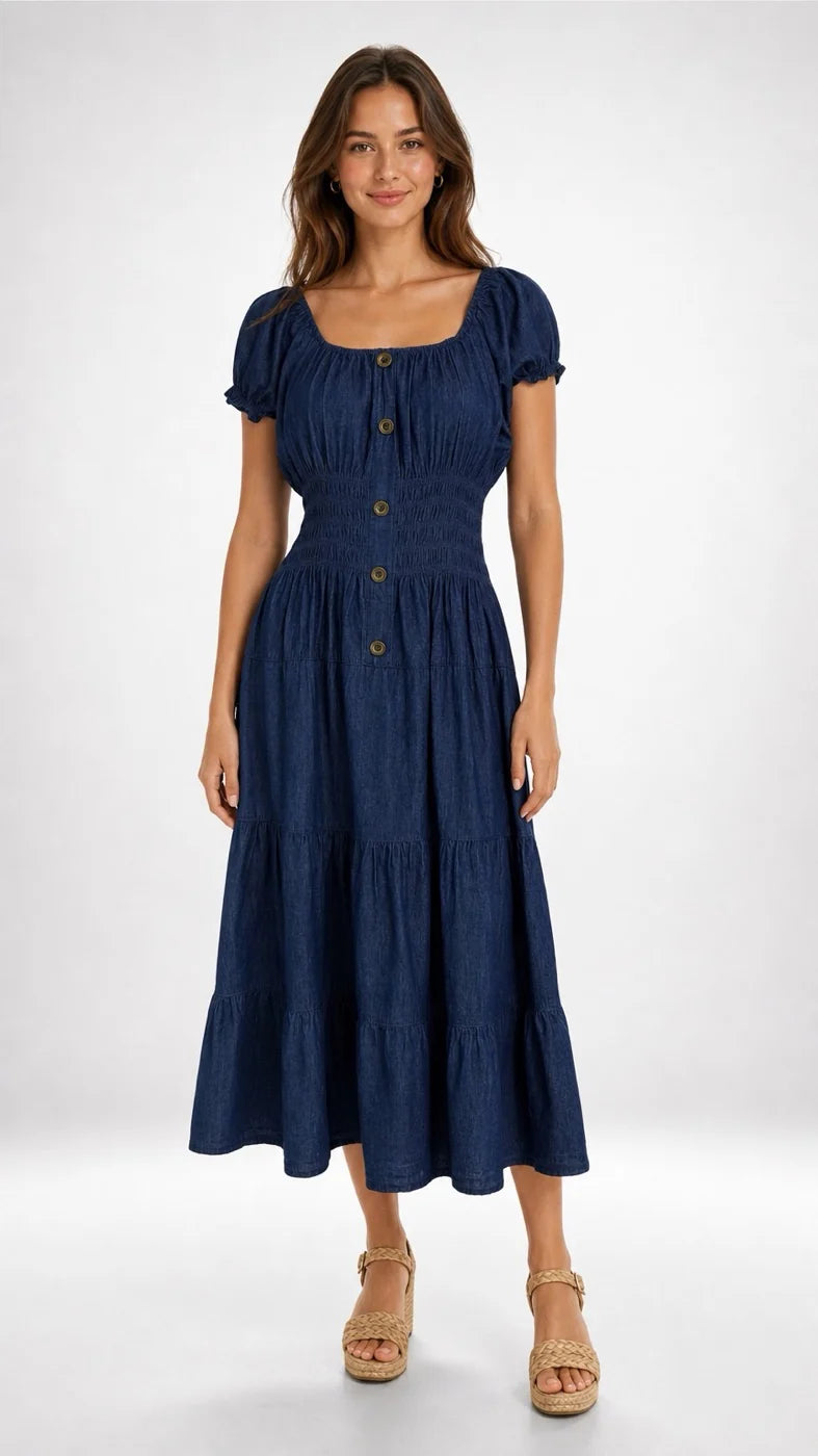 Denim Midi Dress