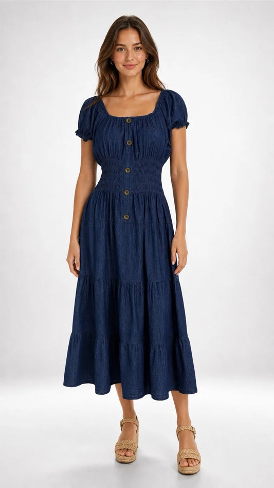 Denim Midi Dress