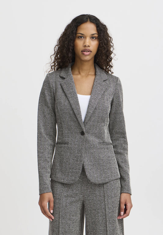 Ichi Blazer Ihkate Jacquard