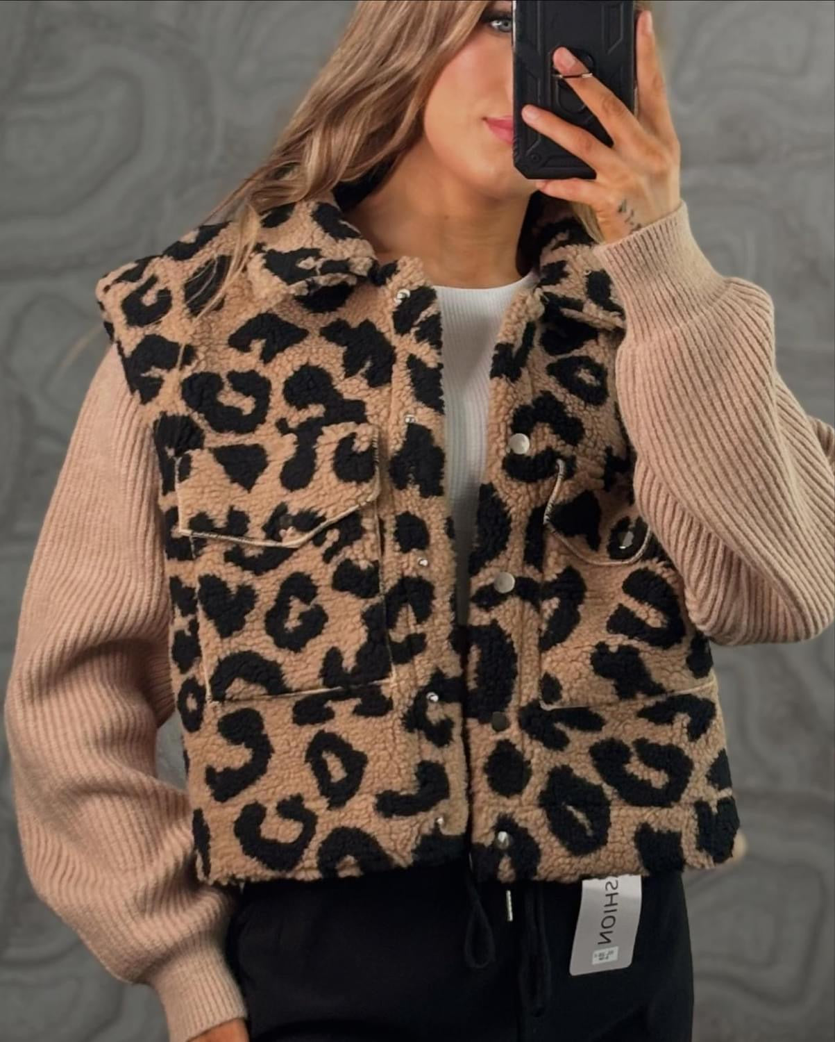 Teddy Leopard Jacket