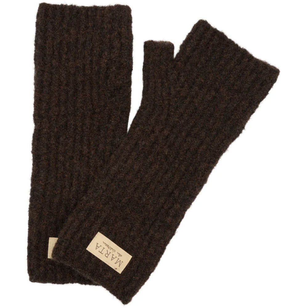 Marta De Chateau Brown Fingerless Gloves