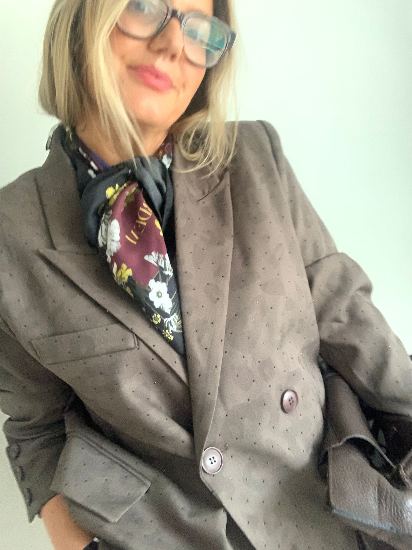 Malissa J Studded Leopard Blazer