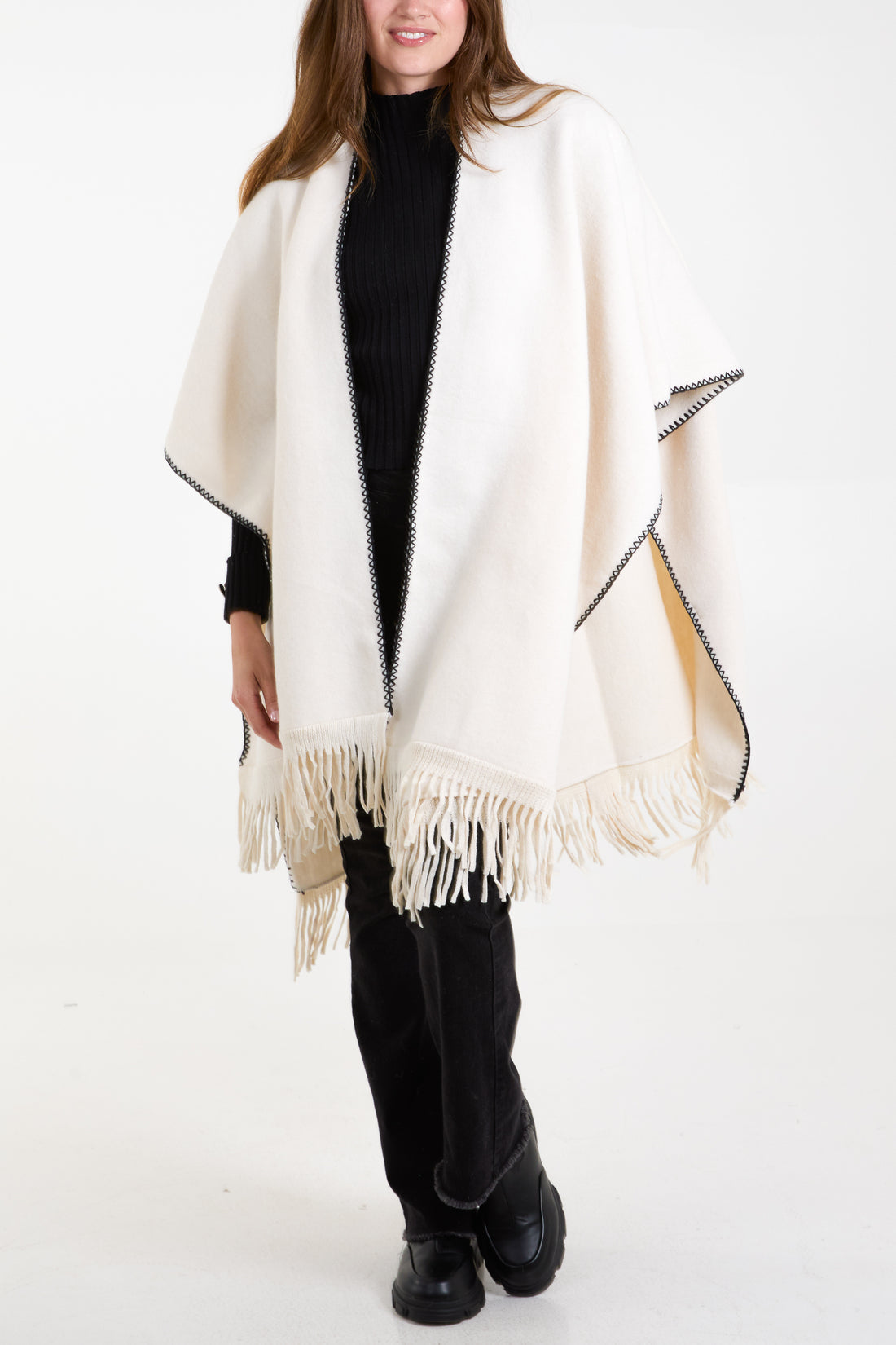 Stitched Hem Cape