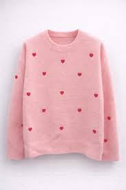 Love Heart Jumper Pink
