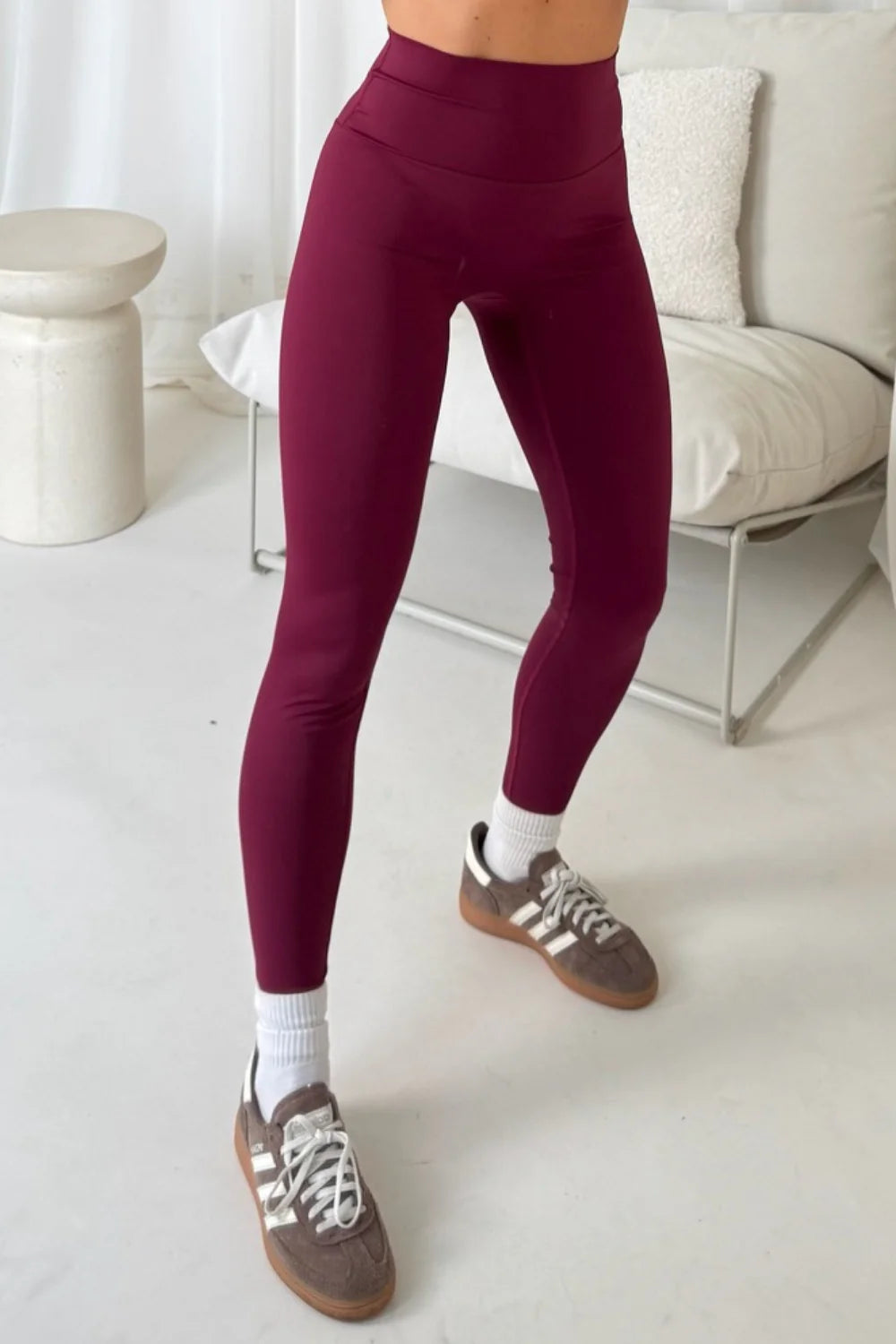 Burgundy Energy Leggings