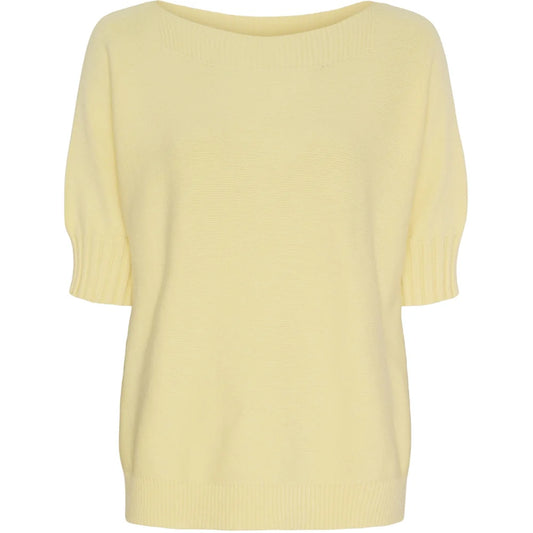 Lemon Cropped Sleeve Jumper