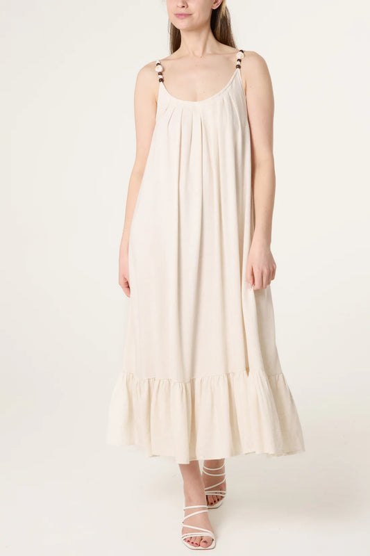 Beaded Linen Dress