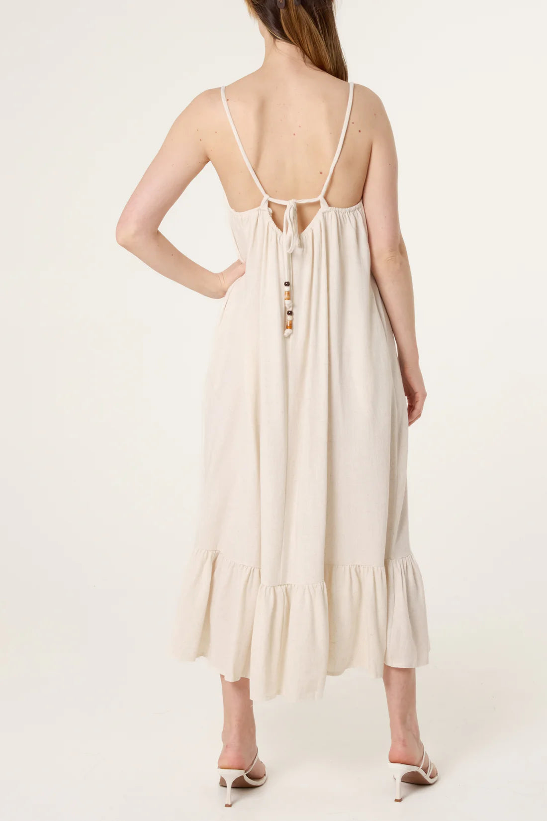 Beaded Linen Dress