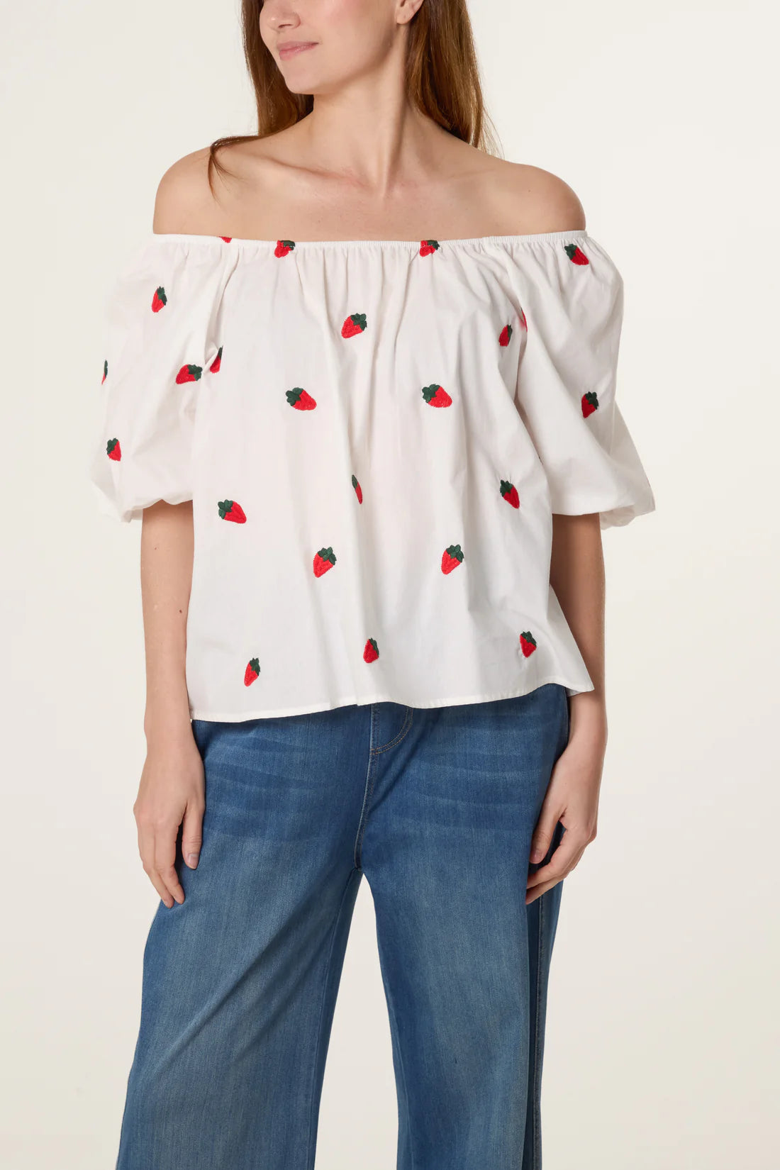 Strawberry Bardot Top