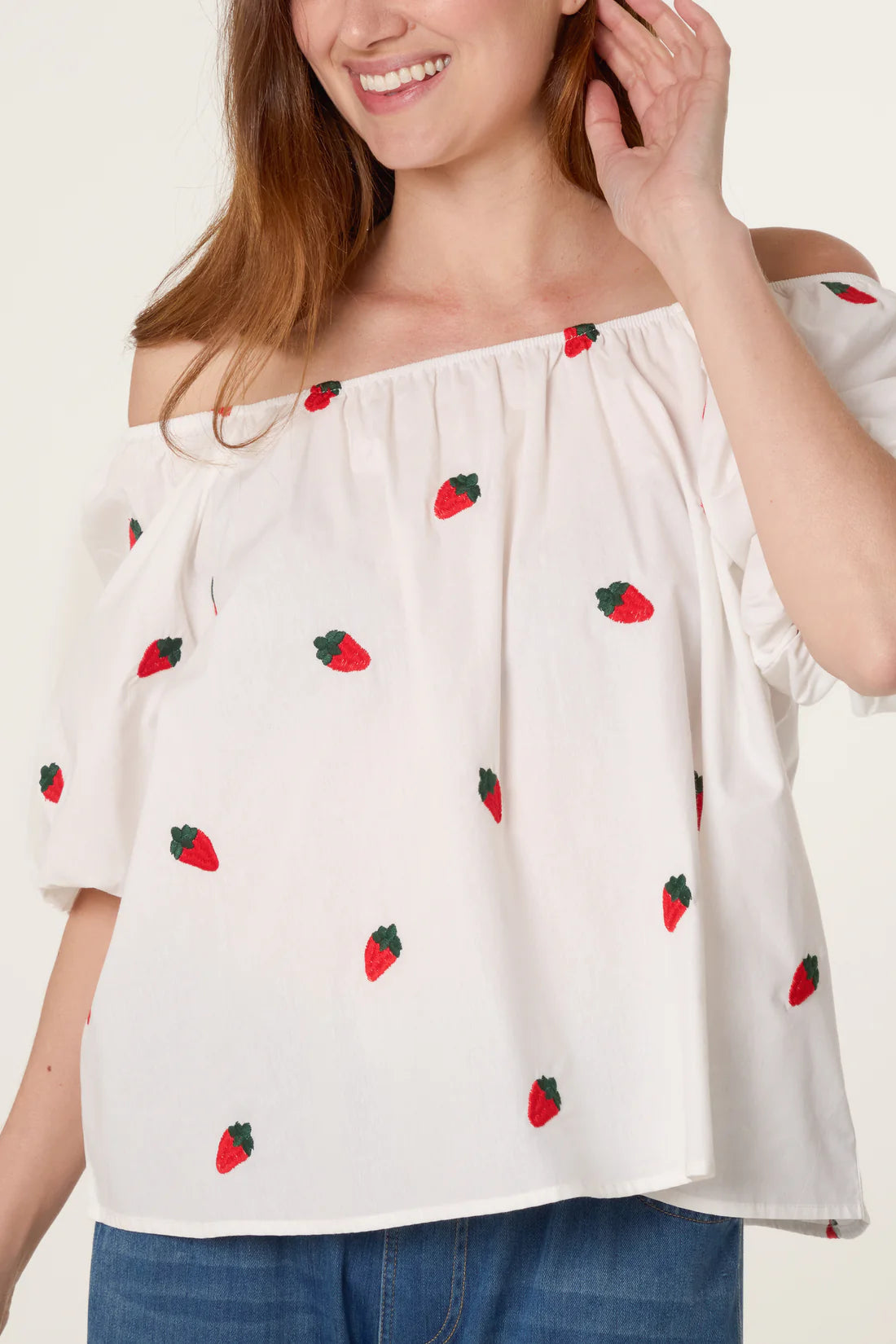 Strawberry Bardot Top