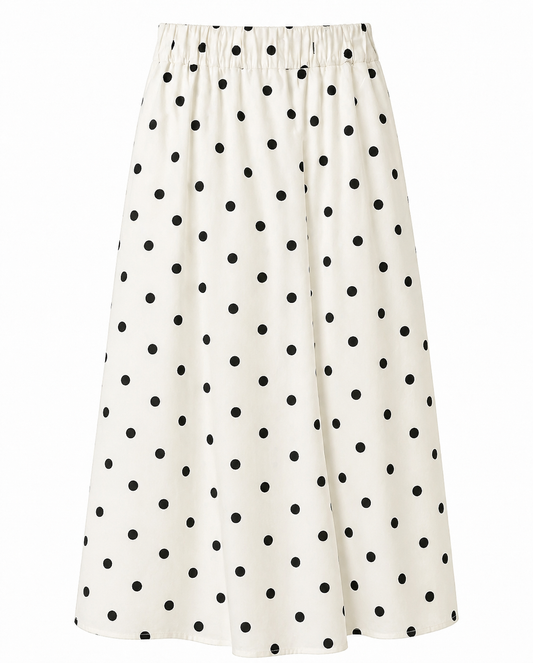 White Polka Dot Skirt