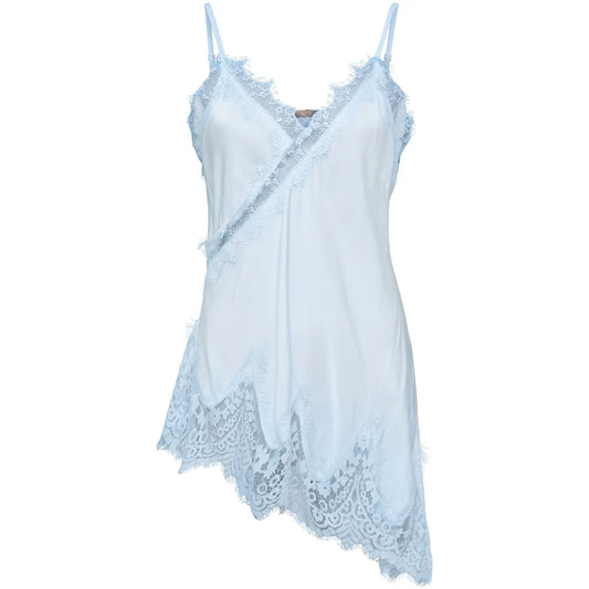 Asymmetric Blue Lace Cami