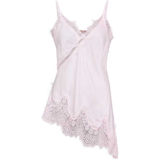 Asymmetric Pink Lace Cami