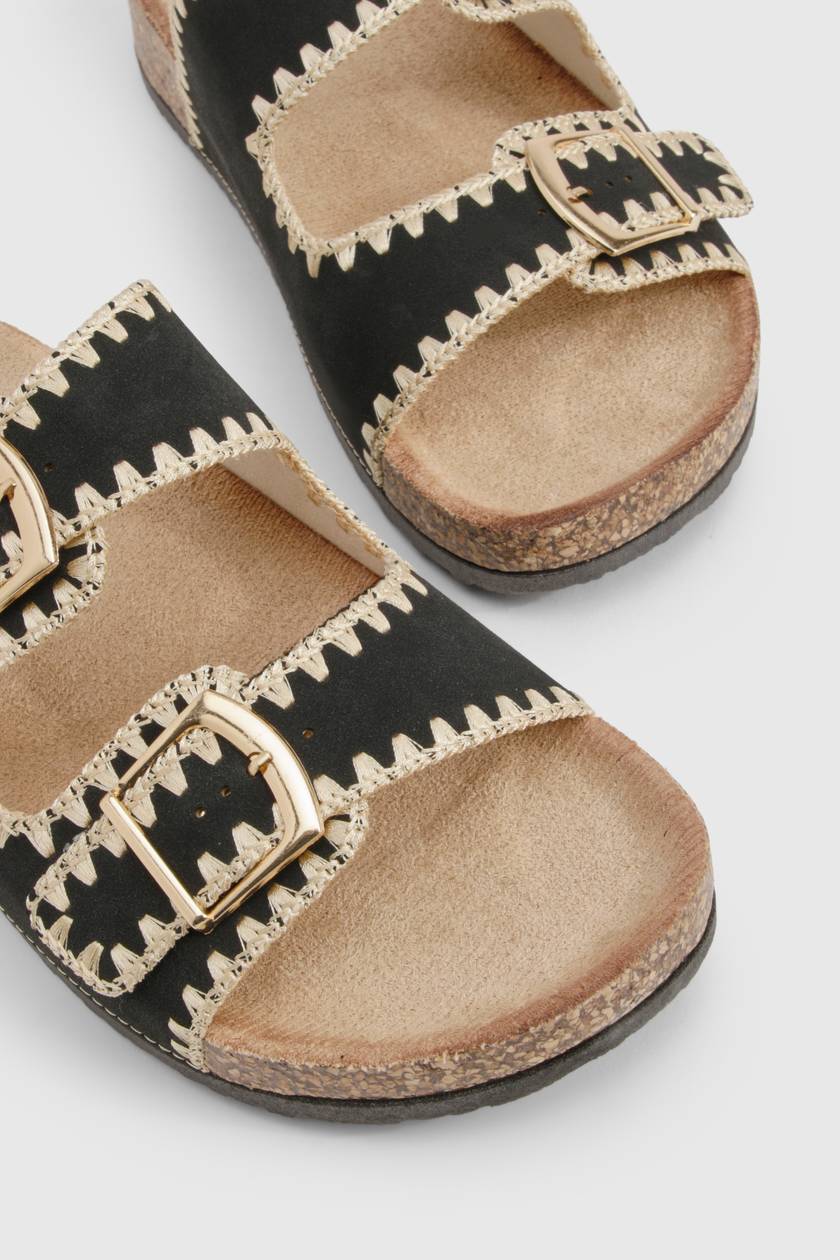 Contrast Stitch Detail Sandal