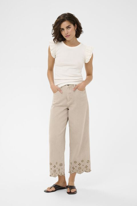 Kaffe Flounce Top Chalk