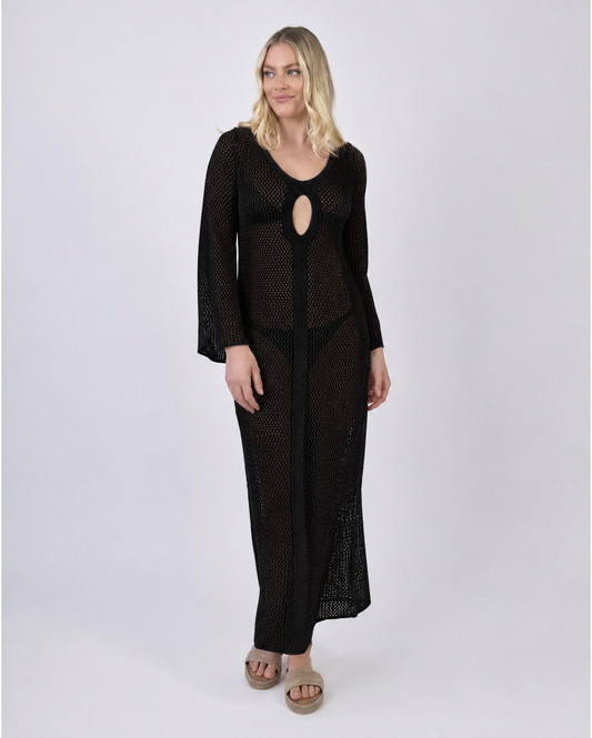 Ble Resort Black Netted Dress