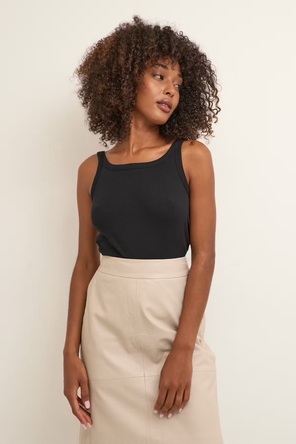 Kaffe Kacarna Tank Top Black Deep